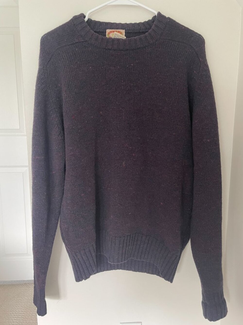 Vintage 1980s Banana Republic Speckled 100% Wool Crewneck Sweater